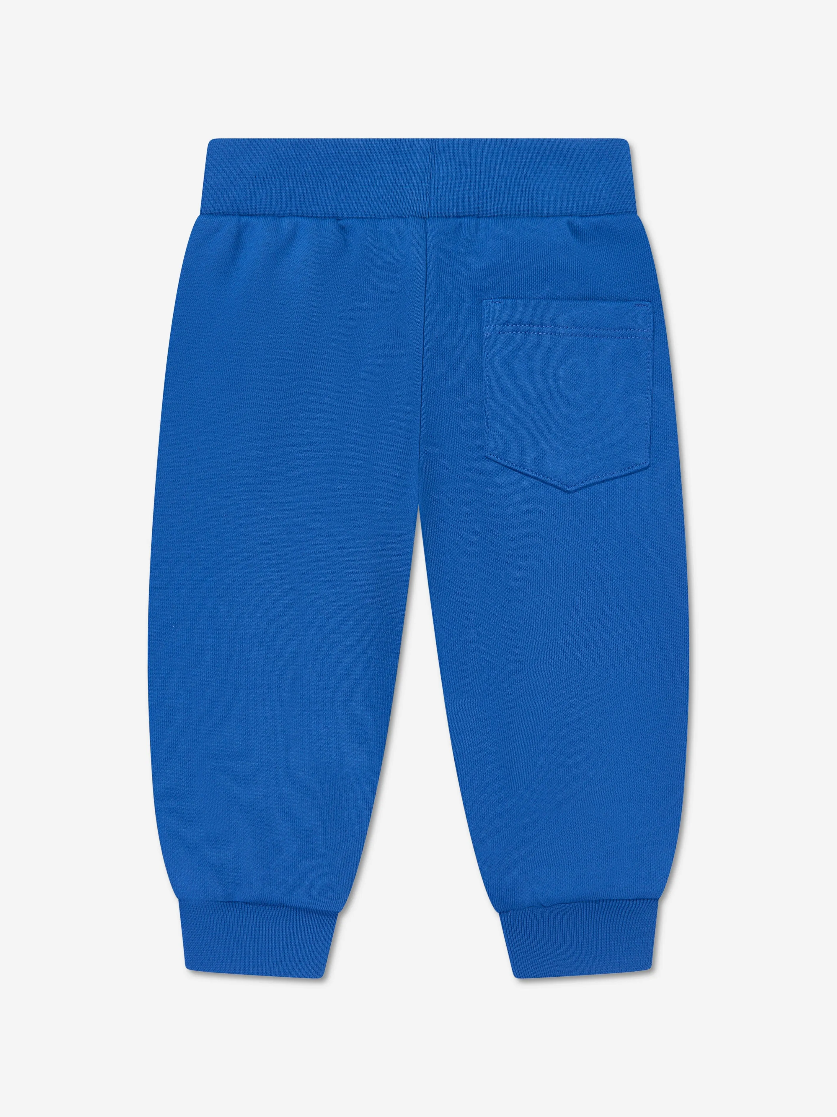 Versace Baby Boys Damier Logo Joggers in Blue