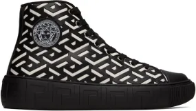 Versace Black & White La Greca Sneakers