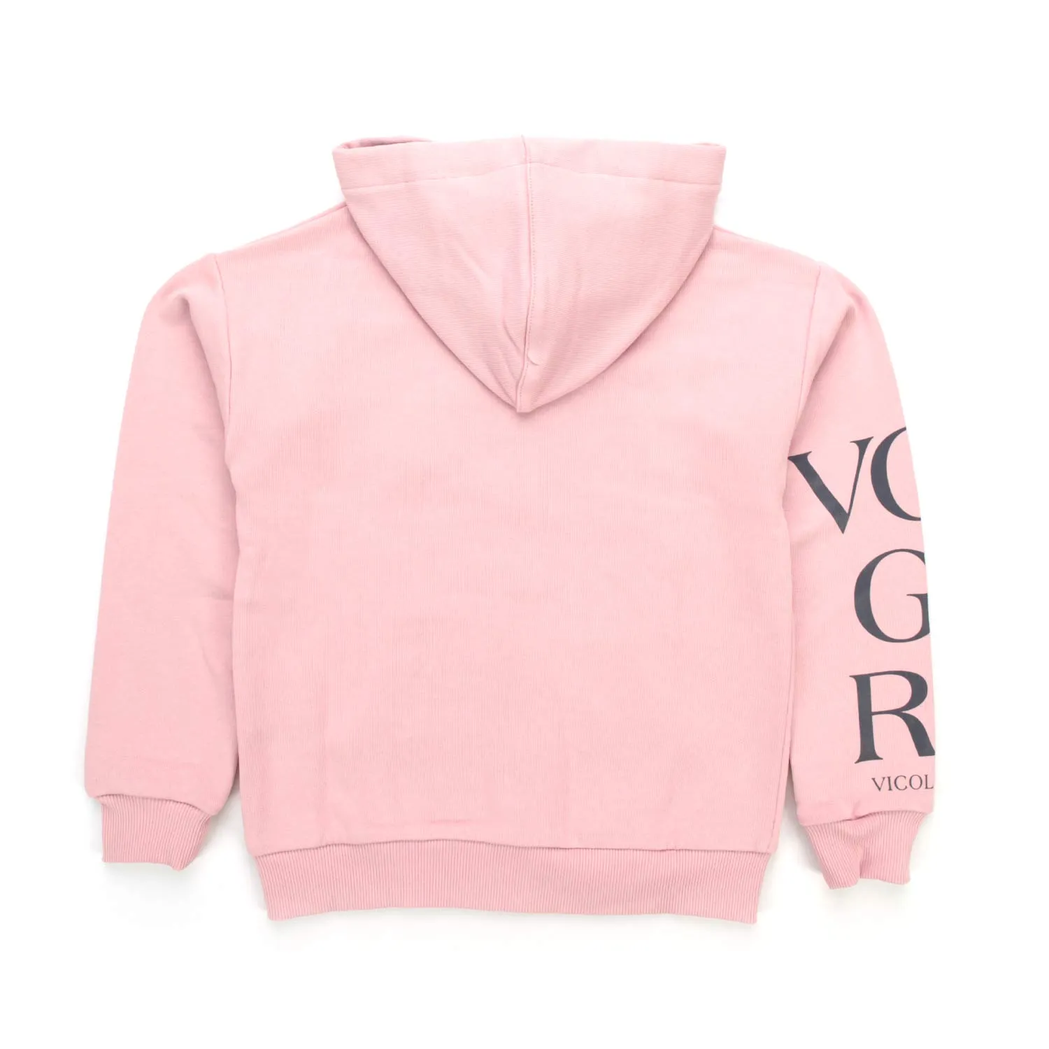 Vicolo Pink Zip Up Hoodie For Girl