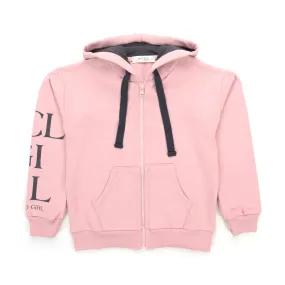 Vicolo Pink Zip Up Hoodie For Girl