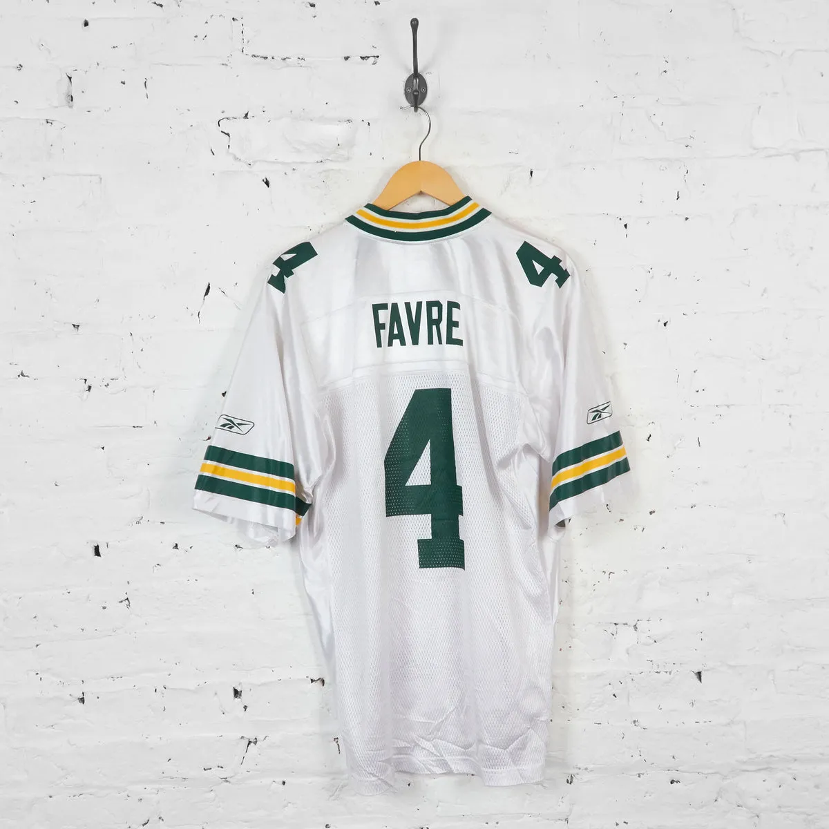 Vintage Reebok Green Bay Packers NFL Favre Jersey - White - M