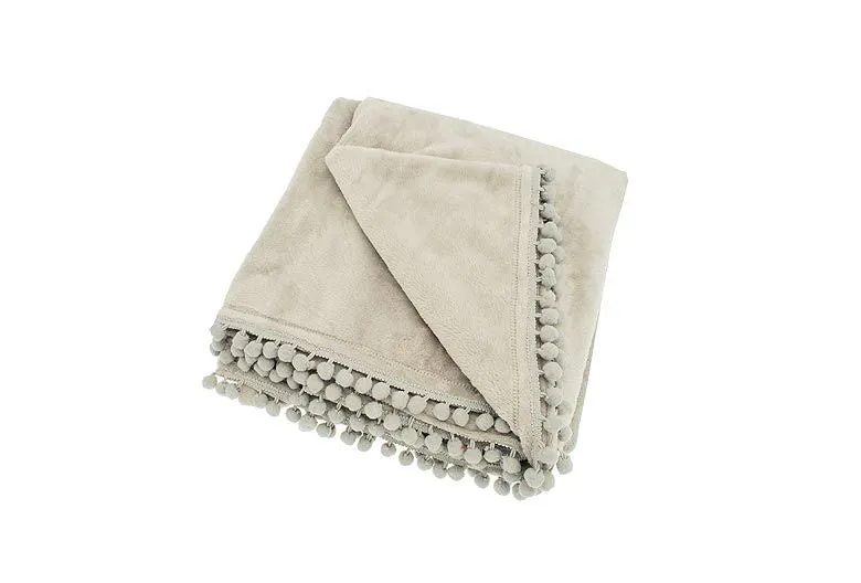 Walton & Co Cashmere Touch Fleece Throw Linen