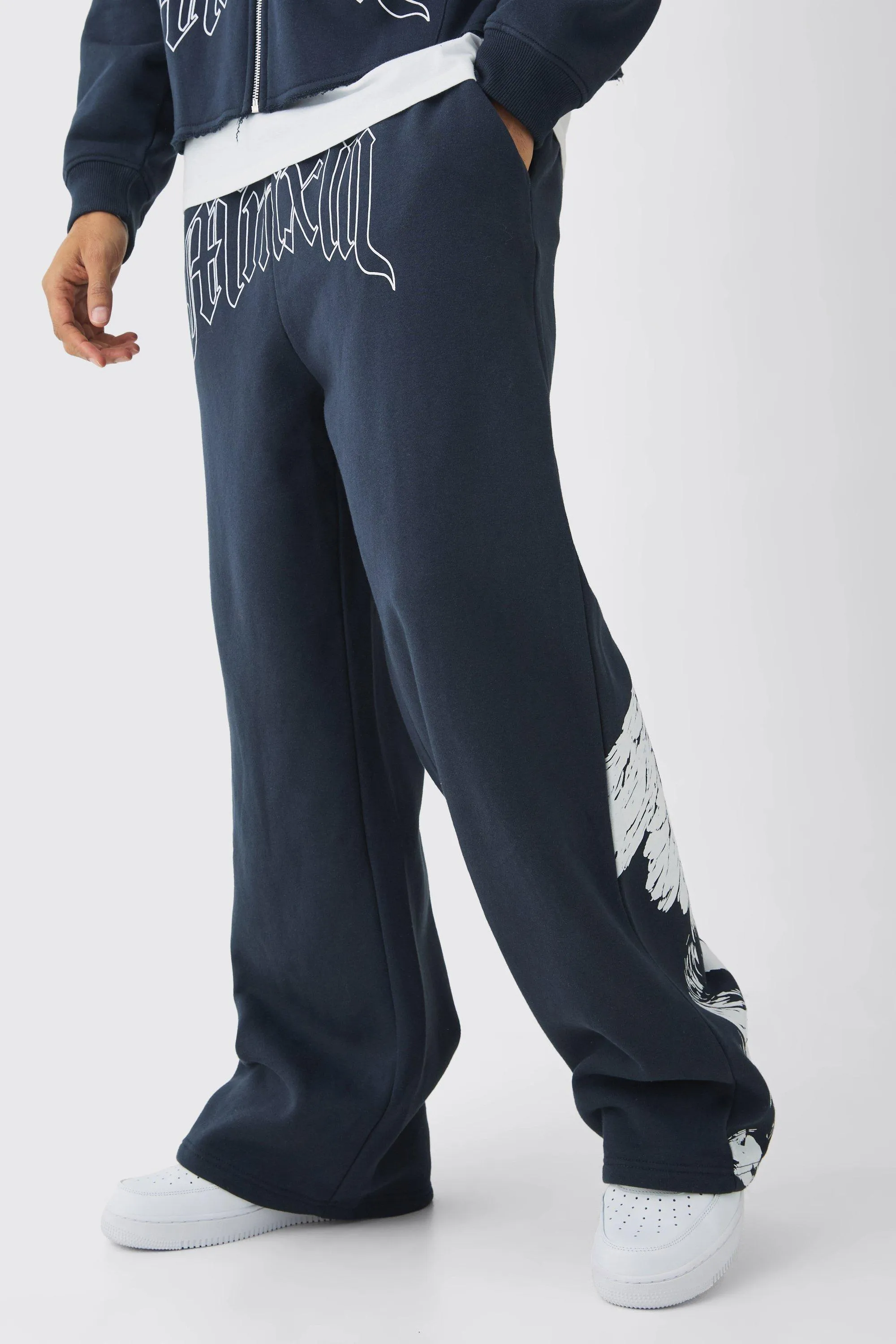 Wide Fit Renaissance Graphic Joggers