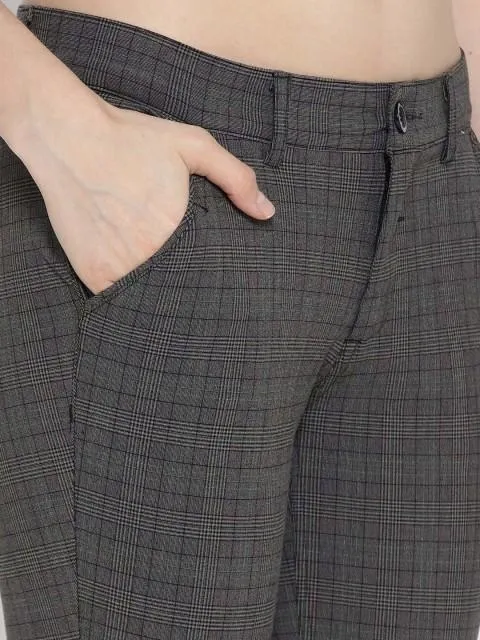 Women checked Cropped Trousers