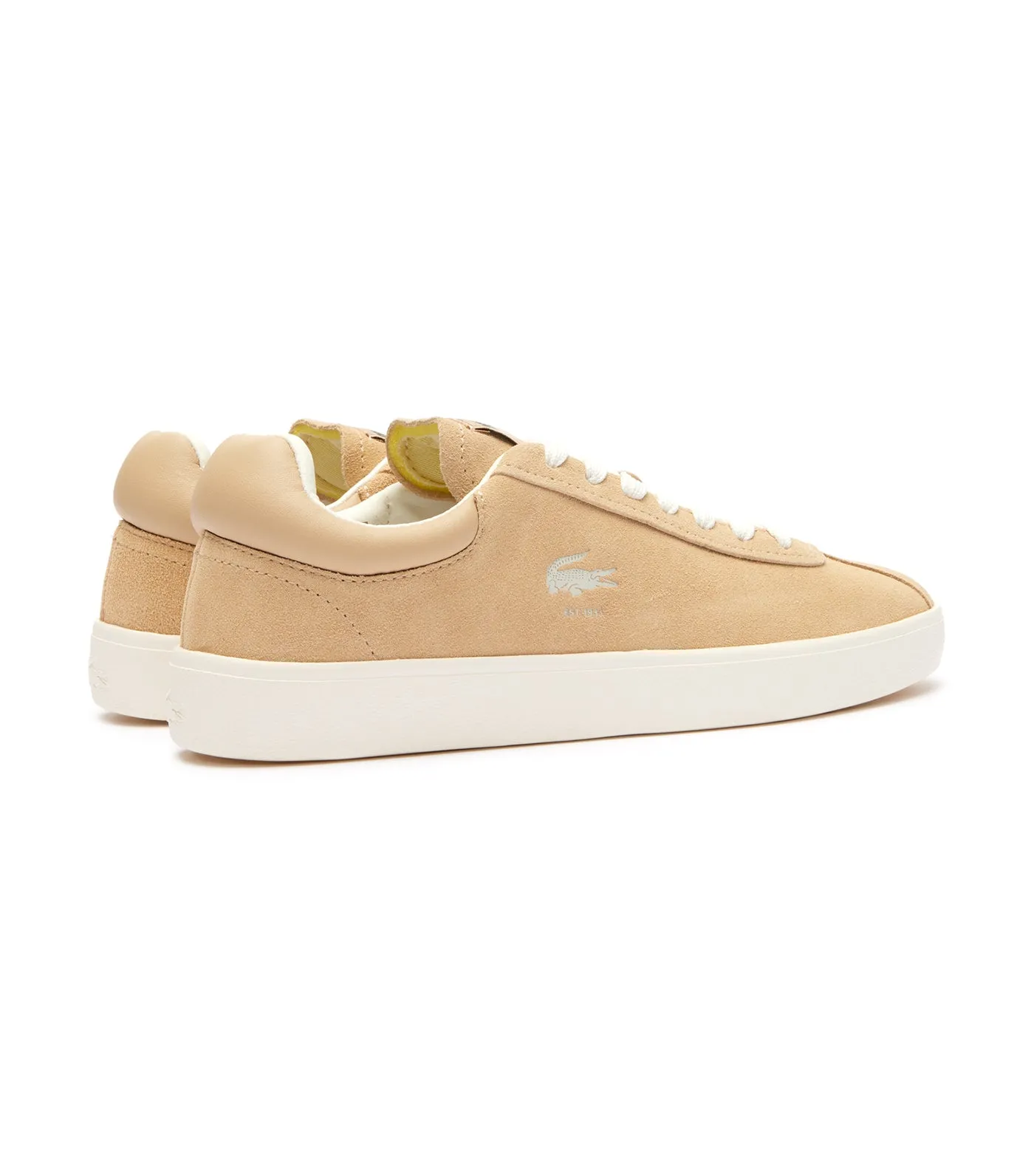 Women's Baseshot Tonal Leather Trainers Light Brown/Off White