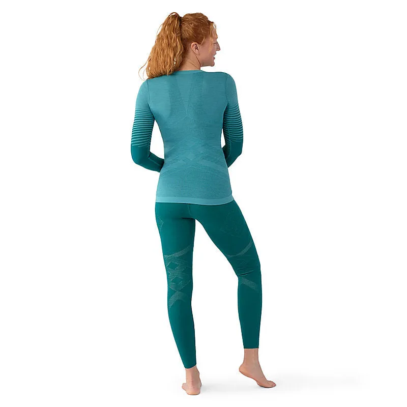 Women's Intraknit Thermal Merino Base Layer Pattern Crew (M35 - Cascade-Emerald)