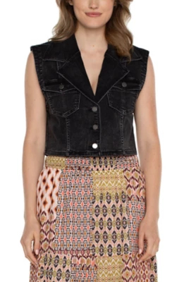 Women's Liverpool Los Angeles Notch Collar Crop Vest