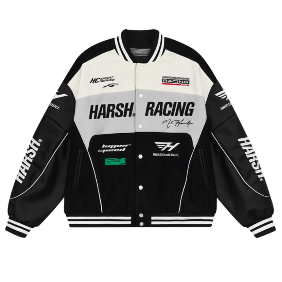 Woolen Embroidered Racing Jacket