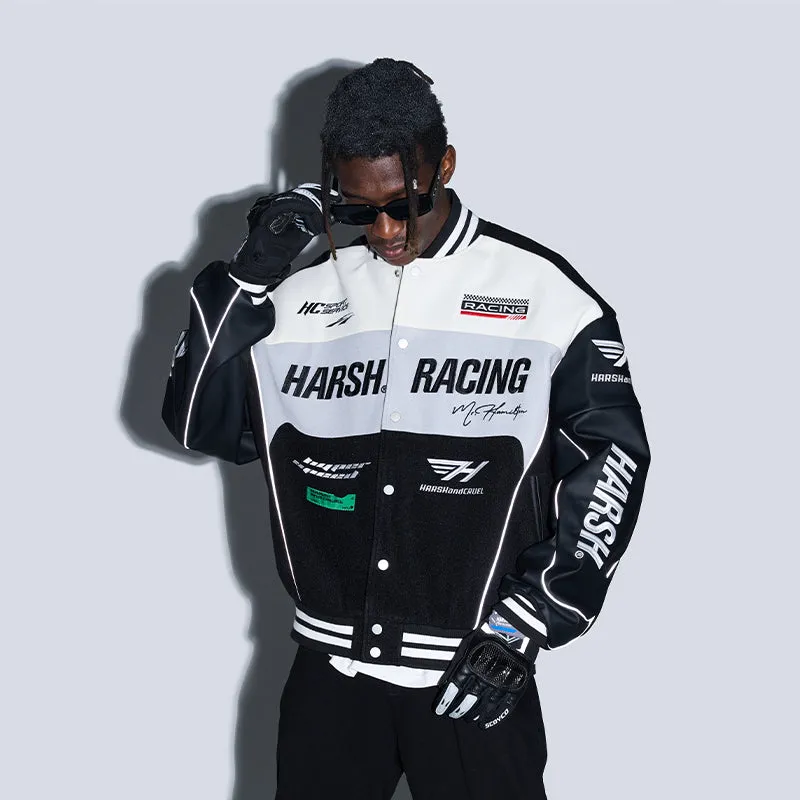 Woolen Embroidered Racing Jacket