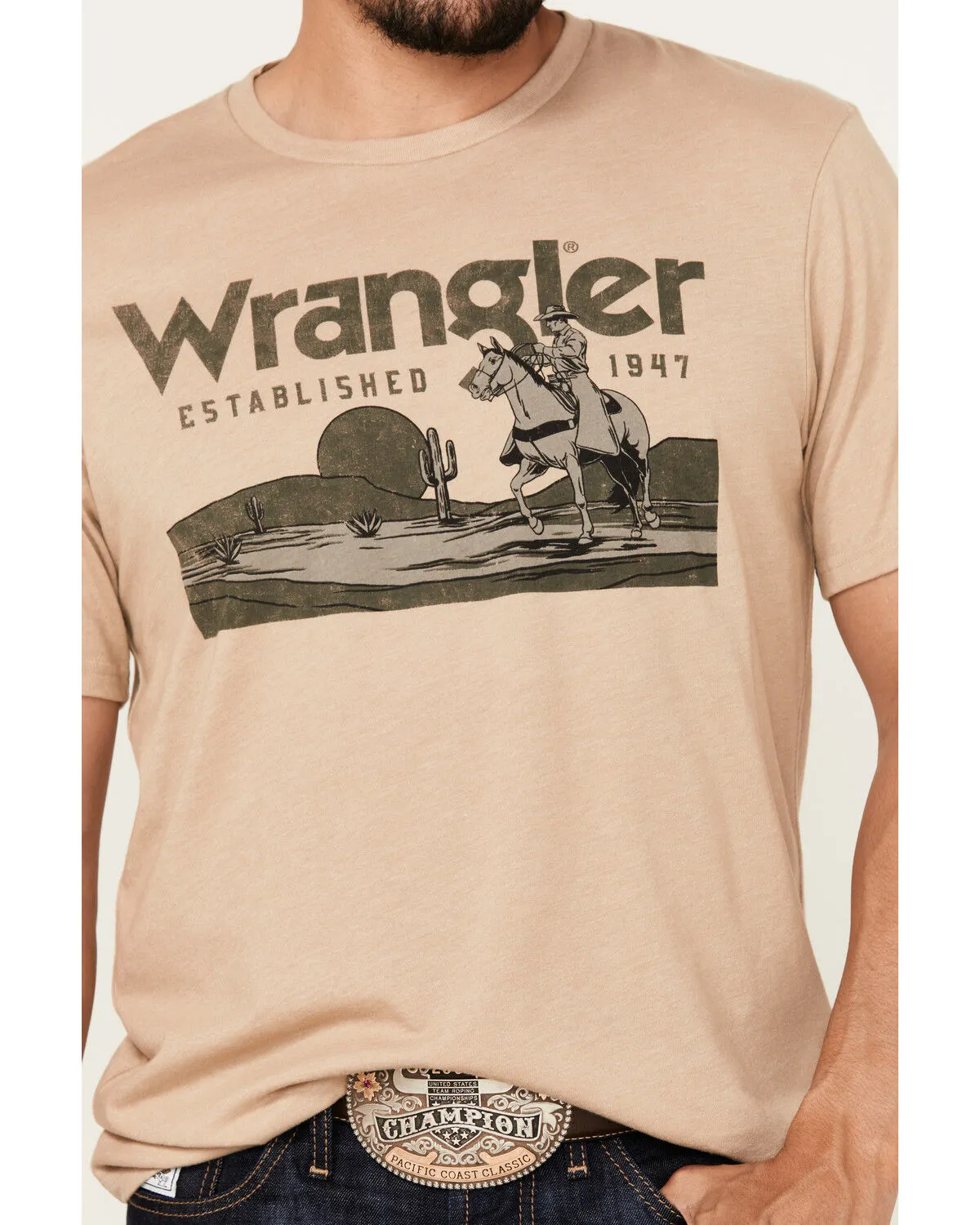 Wrangler Men's Boot Barn Exclusive Desert Logo Short Sleeve Graphic T-Shirt