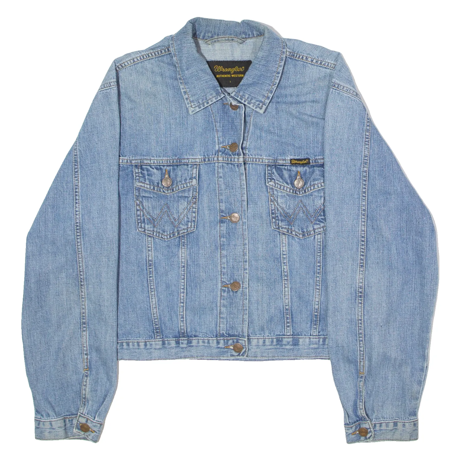 WRANGLER Womens Denim Jacket Blue L