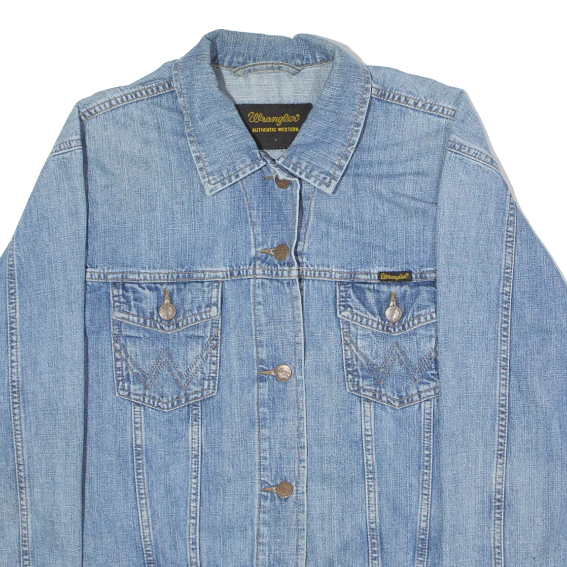 WRANGLER Womens Denim Jacket Blue L