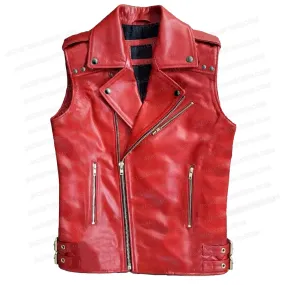 WWE Shinsuke Nakamura Red Leather Vest