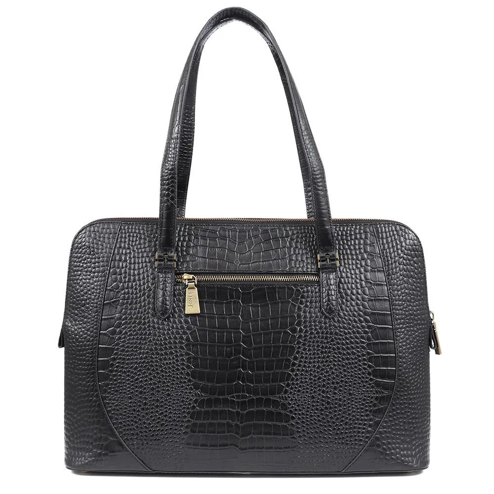 Wynter Croc Leather Shoulder Bag - WYNTER / 324 554