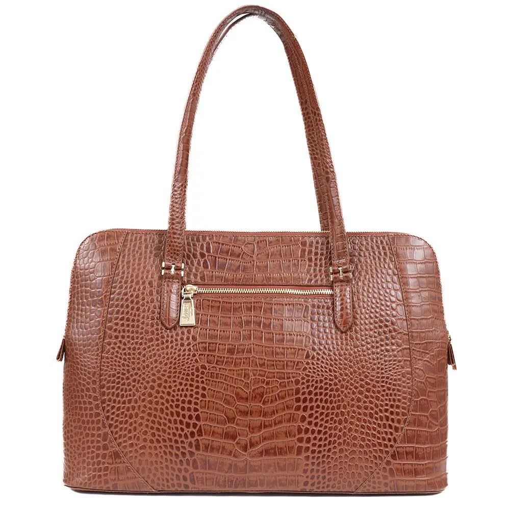 Wynter Croc Leather Shoulder Bag - WYNTER / 324 554