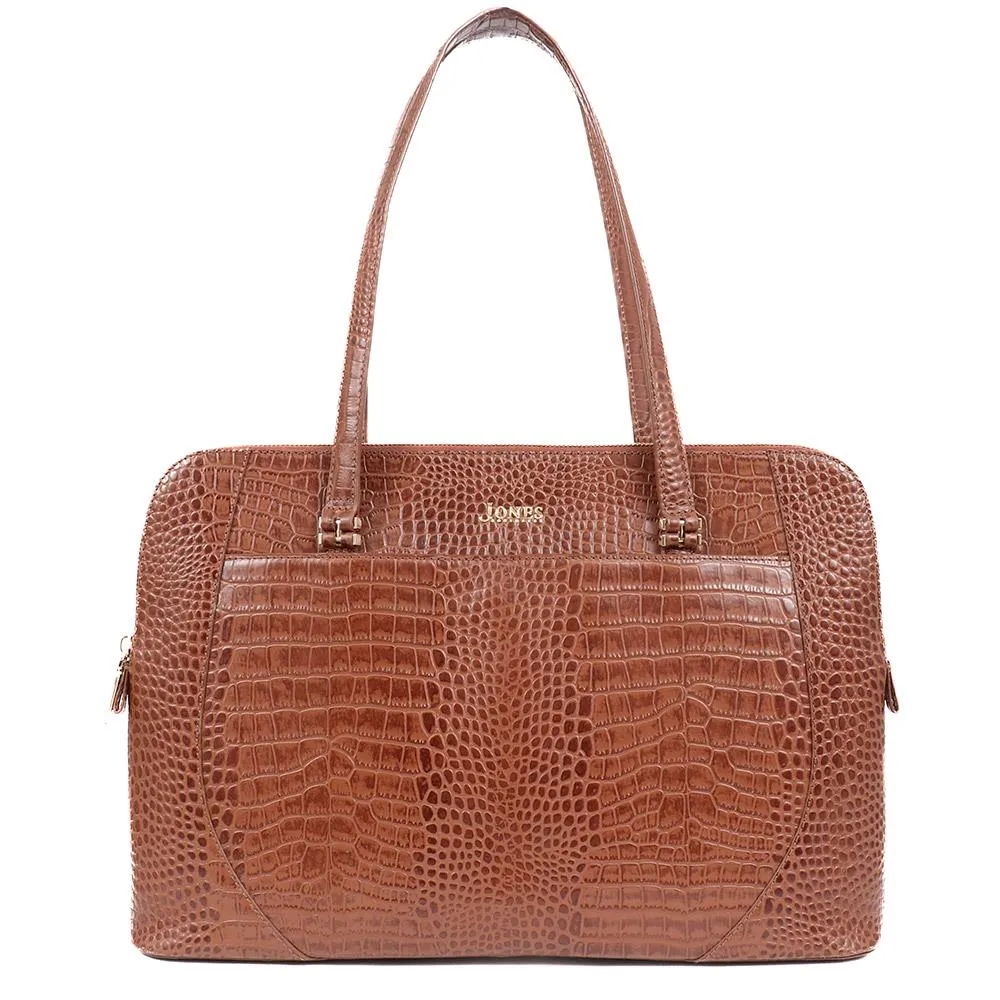 Wynter Croc Leather Shoulder Bag - WYNTER / 324 554