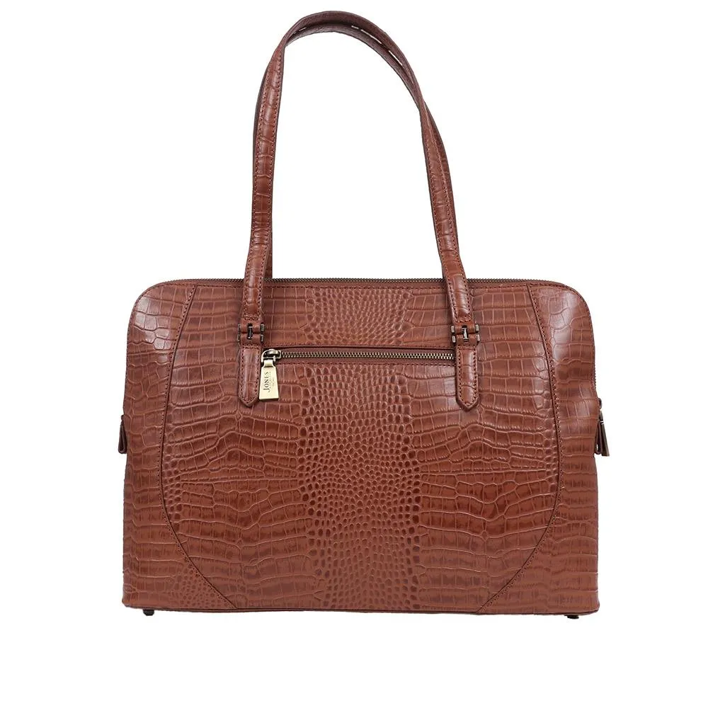 Wynter Croc Leather Shoulder Bag - WYNTER / 324 554