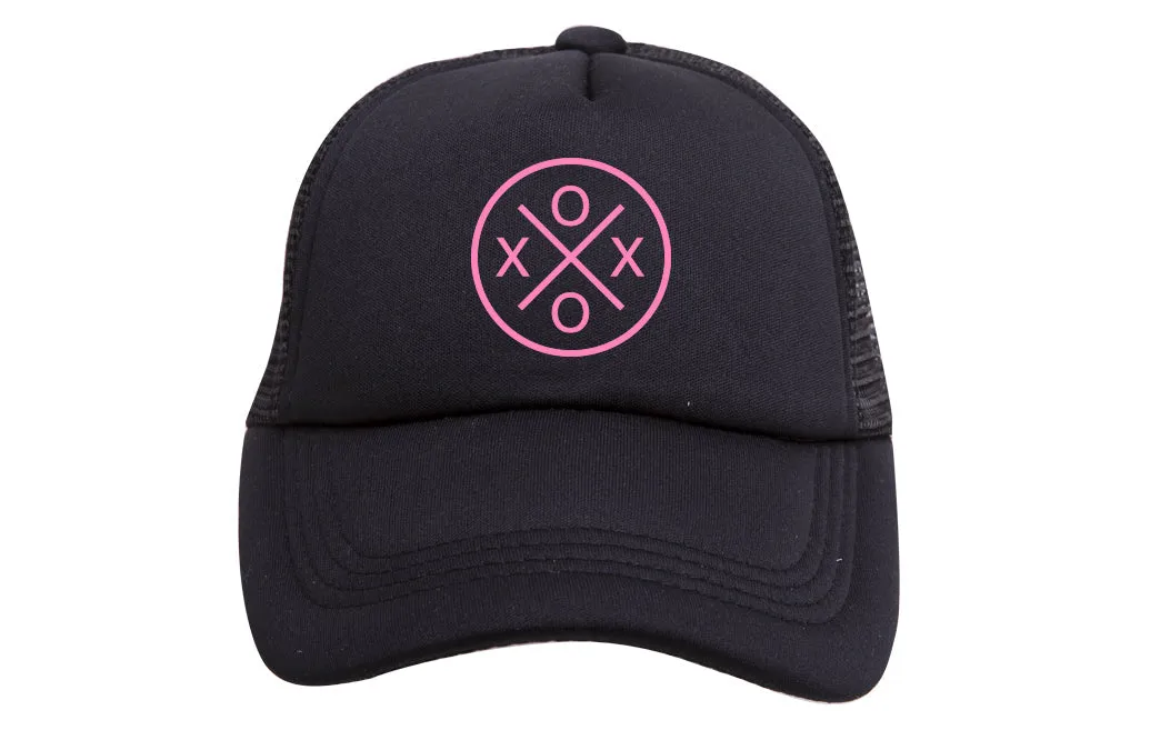 XOXO Trucker Hat - Rose Gold Glitter