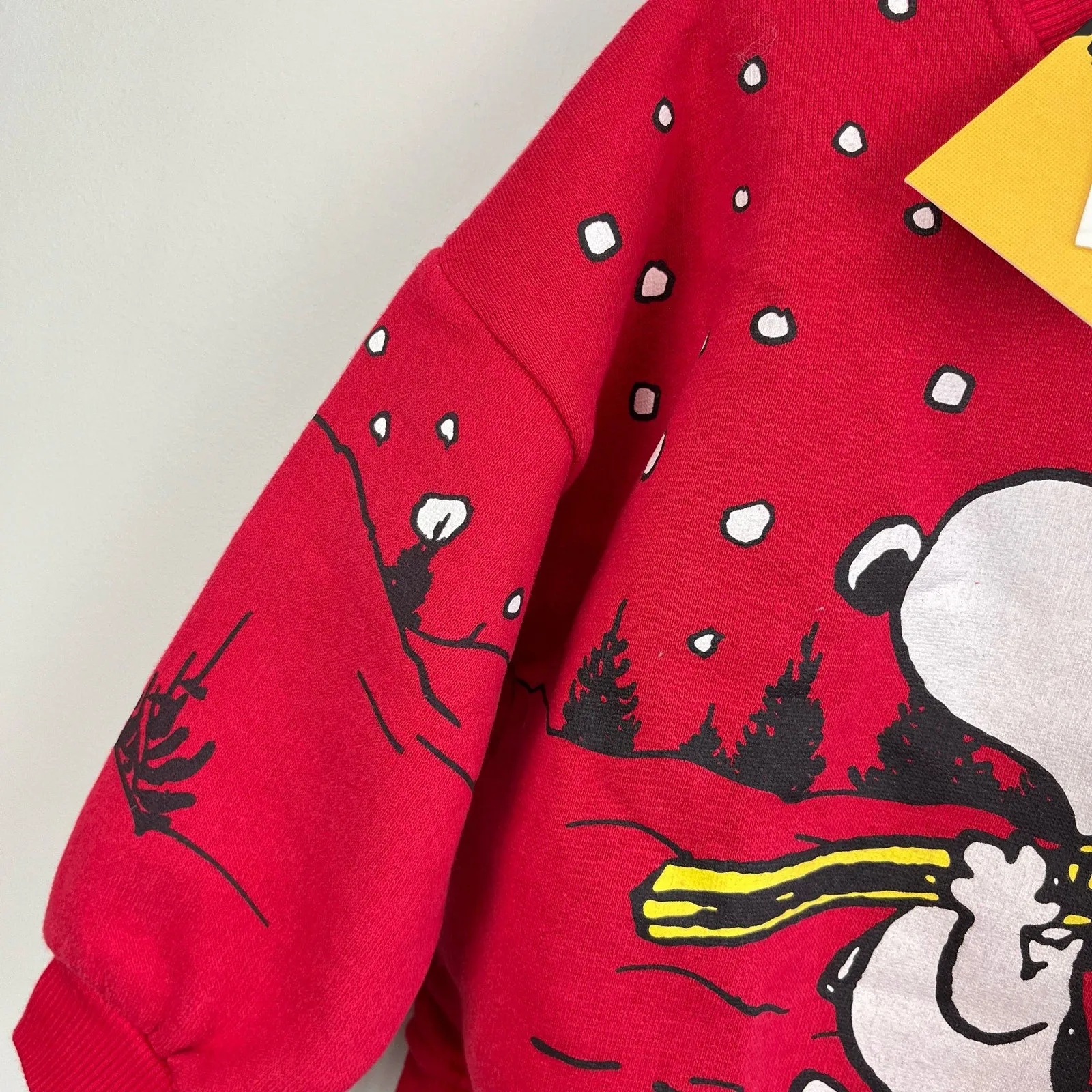 Zara Snoopy Ski Sweatshirt Red 18-24 Months NWT