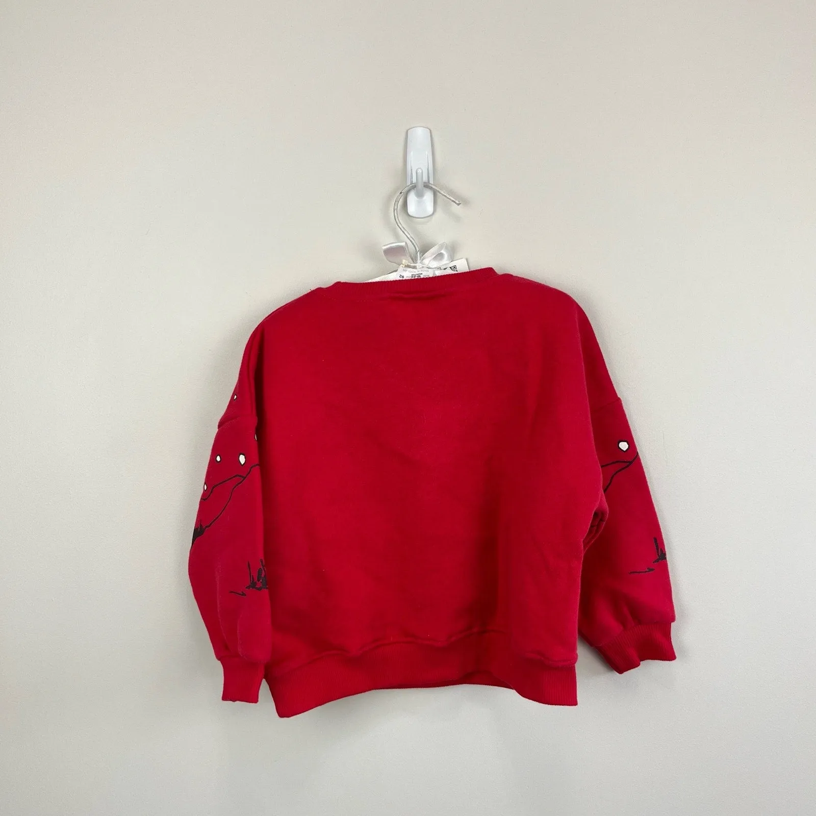 Zara Snoopy Ski Sweatshirt Red 18-24 Months NWT