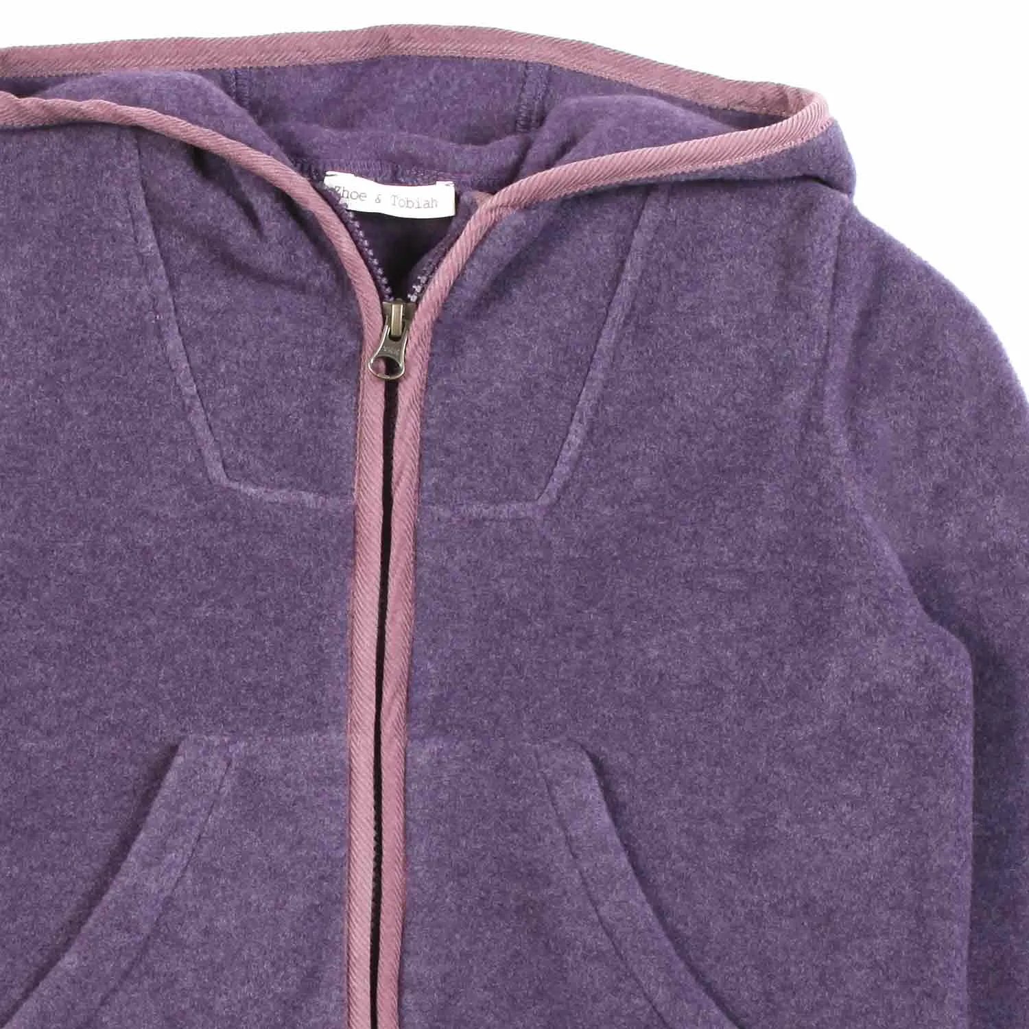 Zhoe & Tobiah Purple Fleece Hoodie For Girl